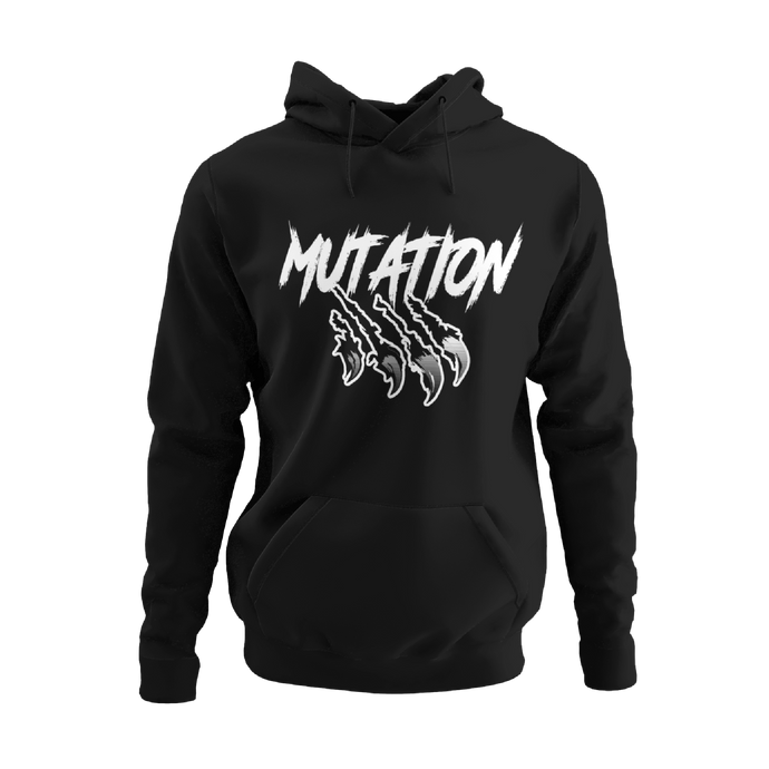 Hoodie Noir pour homme avec logo Mutation Blanc