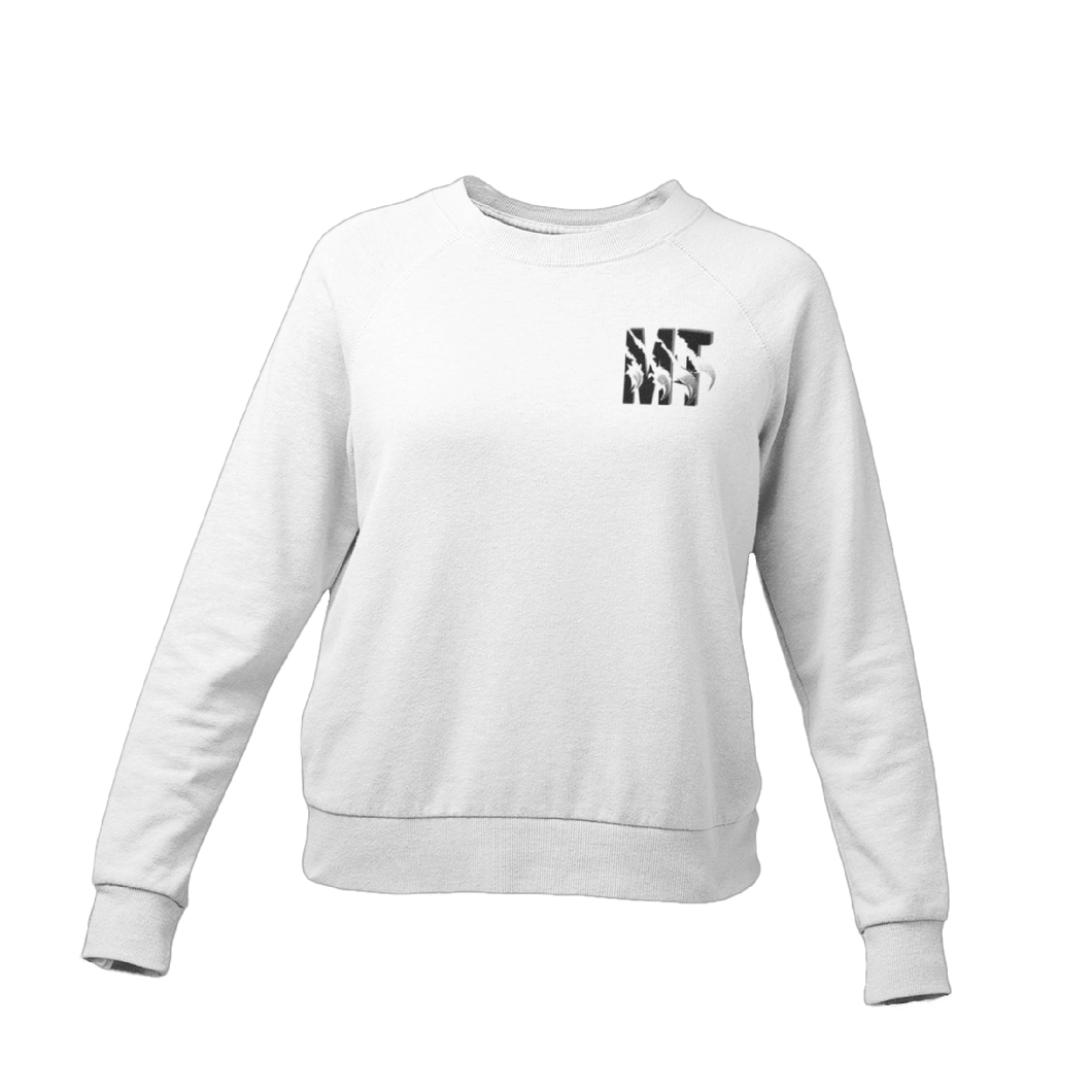 Crewneck Blanc Femme Imprimé MT Noir