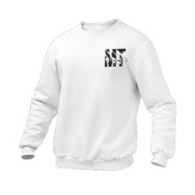 Charger l&#39;image dans la galerie, Crewneck blanc pour Homme avec imprimé MT noir
