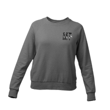 Charger l&#39;image dans la galerie, Crewneck Charcoal Femme Imprimé MT Noir
