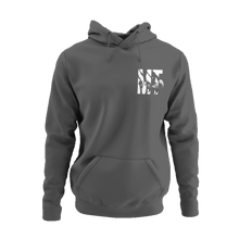 Charger l&#39;image dans la galerie, Hoodie charcoal pour homme avec logo MT blanc
