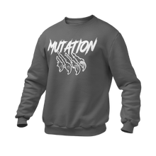 Charger l&#39;image dans la galerie, Crewneck charcoal pour Homme avec logo mutation blanc
