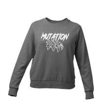 Charger l&#39;image dans la galerie, Crewneck charcoal Femme Logo Mutation blanc
