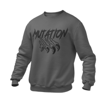 Charger l&#39;image dans la galerie, Crewneck charcoal pour Homme avec logo mutation noir
