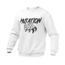 Charger l&#39;image dans la galerie, Crewneck blanc pour Homme avec logo mutation noir
