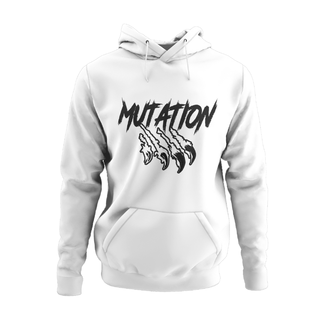 Hoodie Blanc pour homme avec logo Mutation Noir