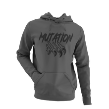 Charger l&#39;image dans la galerie, Hoodie charcoal pour femme avec logo Mutation noir
