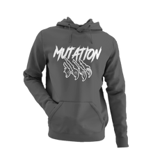 Charger l&#39;image dans la galerie, Hoodie charcoal pour femme avec logo Mutation blanc
